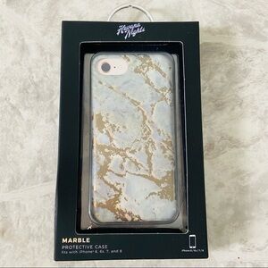 NWT Havana Night silver marble protective iPhone case size 6, 6S, 7 & 8
